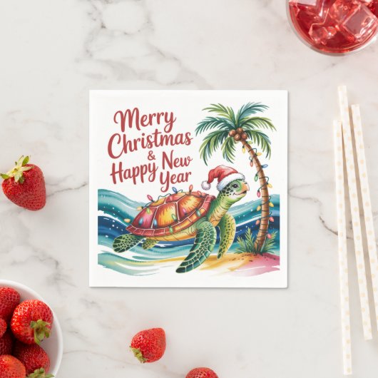 Kerstschildpad in het paradijs servet (Insitu)