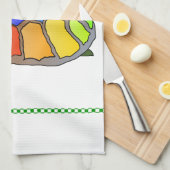 Kerstschildpad in Santa Hat gepersonaliseerd Theedoek (Quarter Fold)