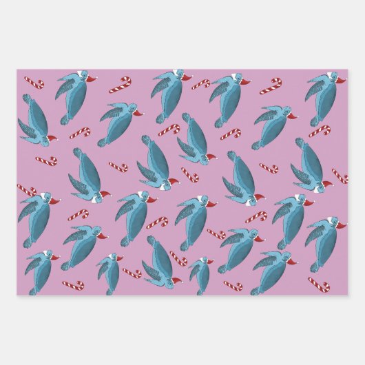 Kerstschildpad Inpakpapier Vel (Voorkant 3)