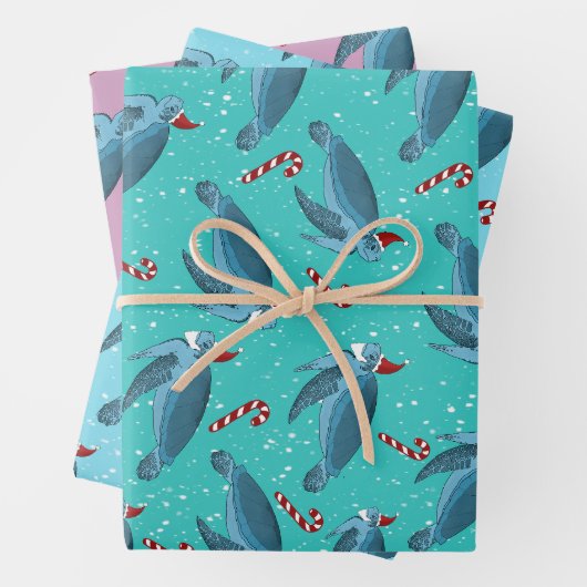 Kerstschildpad Inpakpapier Vel (In situ)