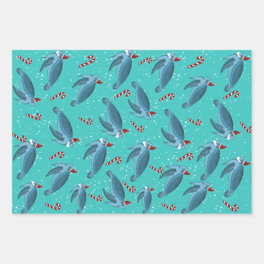 Kerstschildpad Inpakpapier Vel (Voorkant)