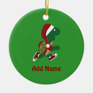 Kerstschildpad Keramisch Ornament