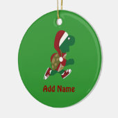 Kerstschildpad Keramisch Ornament (Links)