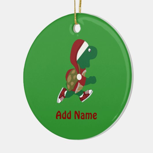 Kerstschildpad Keramisch Ornament (Links)