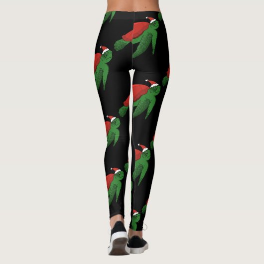 Kerstschildpad Leggings (Achterkant)