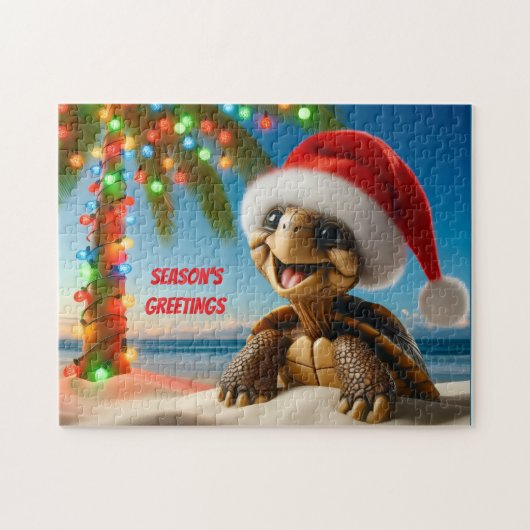 Kerstschildpad Legpuzzel (Horizontaal)