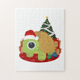 kerstschildpad legpuzzel