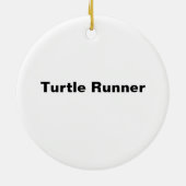 Kerstschildpad Marathon Keramisch Ornament (Achterkant)