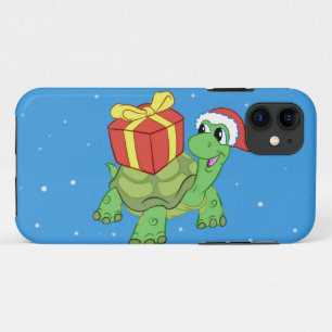 kerstschildpad met cadeau Case-Mate iPhone case