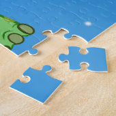 kerstschildpad met cadeau legpuzzel (Zijkant)