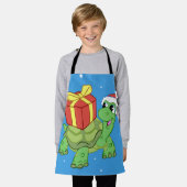 kerstschildpad met cadeau schort (Gedragen)