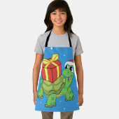 kerstschildpad met cadeau schort (Insitu)