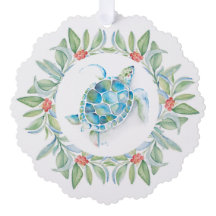 Kerstschildpad met doorsnee Zee