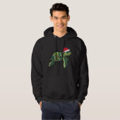 Kerstschildpad met kerstfeestdag G Hoodie (Voorkant volledig)