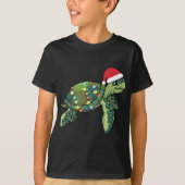 Kerstschildpad met kerstfeestdag G T-shirt (Voorkant)