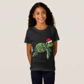 Kerstschildpad met kerstfeestdag G T-shirt (Voorkant volledig)