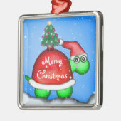kerstschildpad metalen ornament (Links)