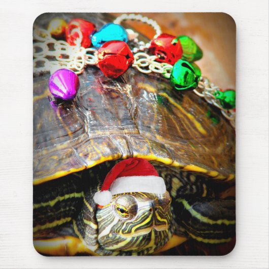 kerstschildpad muismat (Voorkant)