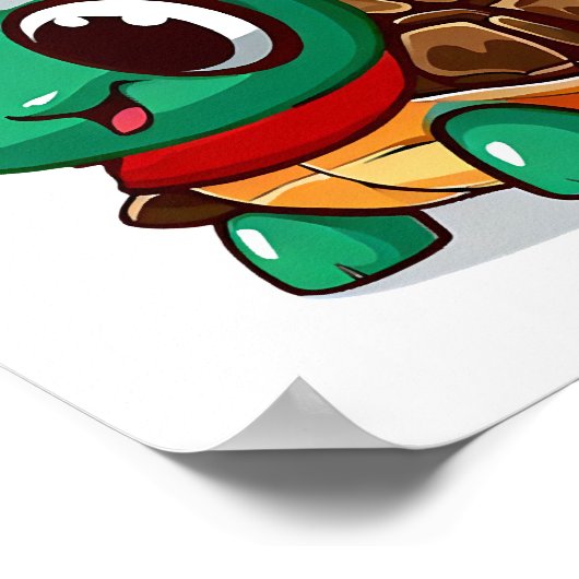 kerstschildpad poster (Hoek)