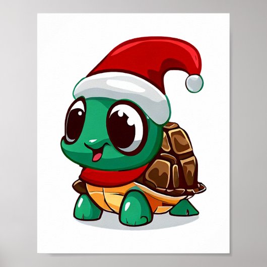 kerstschildpad poster (Voorkant)