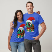 Kerstschildpad retro t-shirt (Unisex)