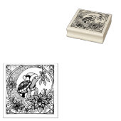 kerstschildpad rubberstempel (Gestempeld)