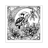 kerstschildpad rubberstempel (Afrduk)