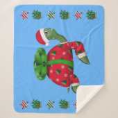 kerstschildpad sherpa deken (Voorkant)