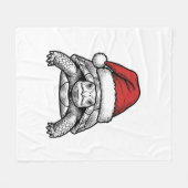 Kerstschildpad Sinterklaashoed Vintage Gravure Ont Fleece Deken (Voorkant (Horizontaal))