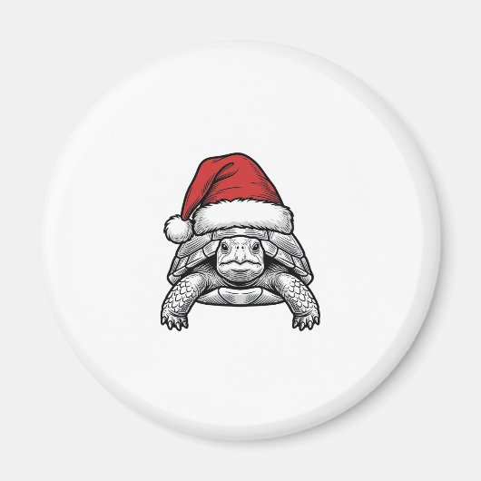 Kerstschildpad Sinterklaashoed Vintage Gravure Ont Magneet (Voorkant)