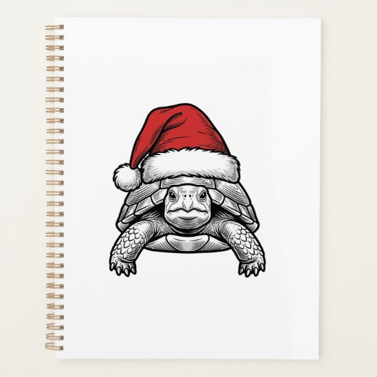 Kerstschildpad Sinterklaashoed Vintage Gravure Ont Planner (Voorkant)