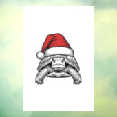 Kerstschildpad Sinterklaashoed Vintage Gravure Ont Raamsticker (Vel 3)