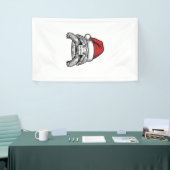 Kerstschildpad Sinterklaashoed Vintage Gravure Ont Spandoek (Beurs)