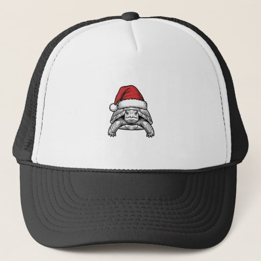 Kerstschildpad Sinterklaashoed Vintage Gravure Ont Trucker Pet (Voorkant)