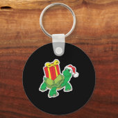 kerstschildpad sleutelhanger (Voorkant)