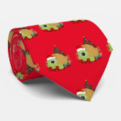 kerstschildpad stropdas (Opgerold)