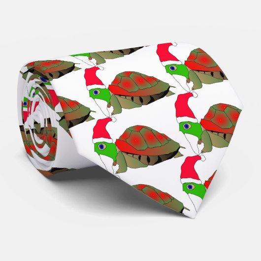 kerstschildpad stropdas (Opgerold)