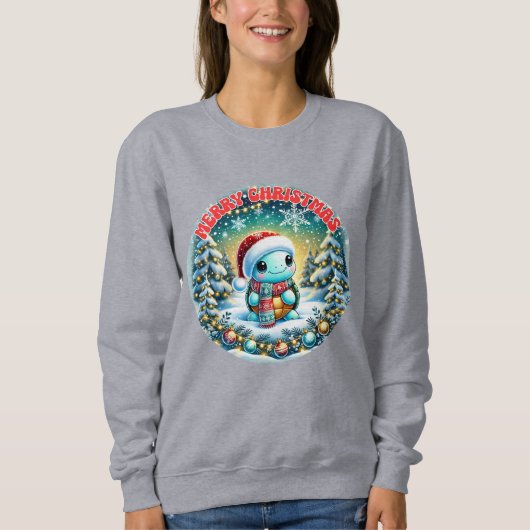 Kerstschildpad sweatshirt (Voorkant)