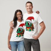 Kerstschildpad T-shirt (Unisex)