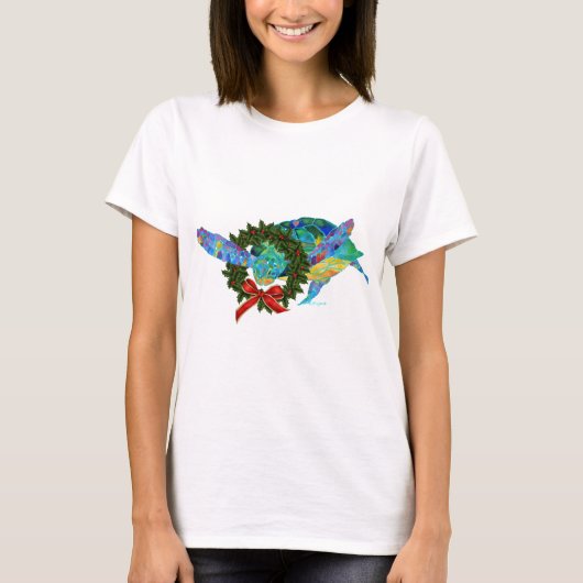 Kerstschildpad T-shirt (Voorkant)