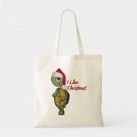 kerstschildpad tote bag (Voorkant)