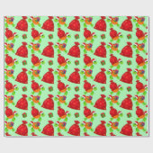 kerstschildpad voor zeeen cadeaupapier (Vlak)