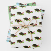 kerstschildpadden inpakpapier vel (In situ)