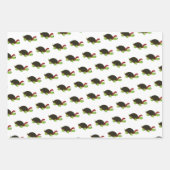 kerstschildpadden inpakpapier vel (Voorkant)