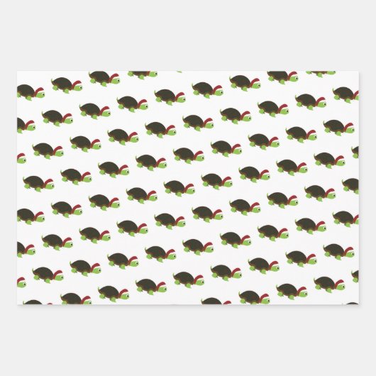 kerstschildpadden inpakpapier vel (Voorkant)