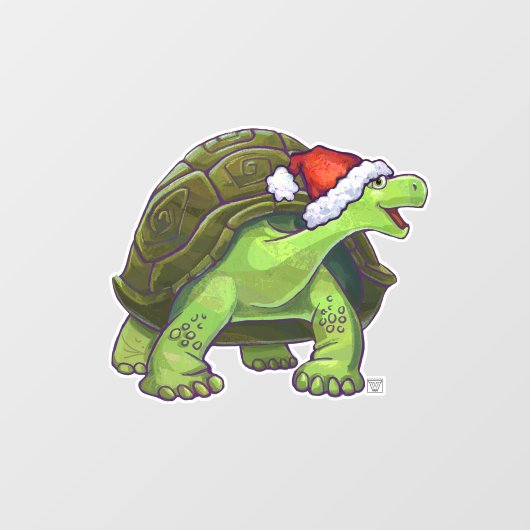 Kerstschildpaddenstoel Raamsticker (Vel)