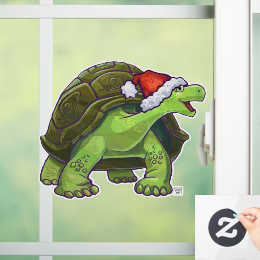 Kerstschildpaddenstoel Raamsticker (Huis)