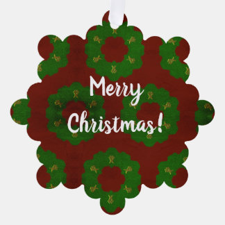 kerstschilfering ornament kaart