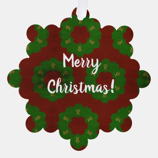 kerstschilfering ornament kaart (Voorkant)