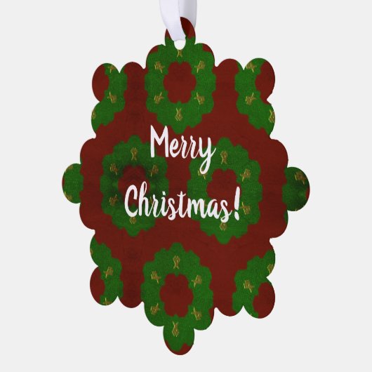 kerstschilfering ornament kaart (Links)